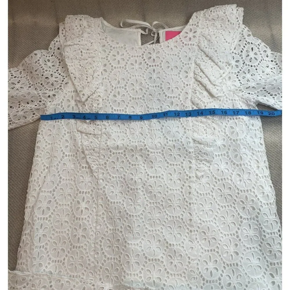 Lilly Pulitzer Dress White Size Large NWT $218 Resort Lace Embroidered Bride - Picture 7 of 11